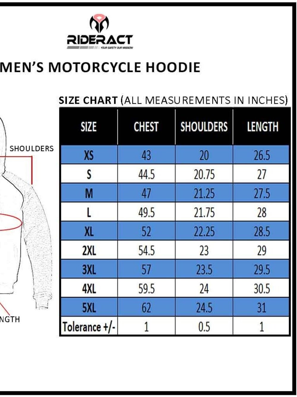 RIDERACT® Mens Motorcycle Black Hoodie Rainforced Riders Hoodie With CE Armors L - Picture 4 of 10